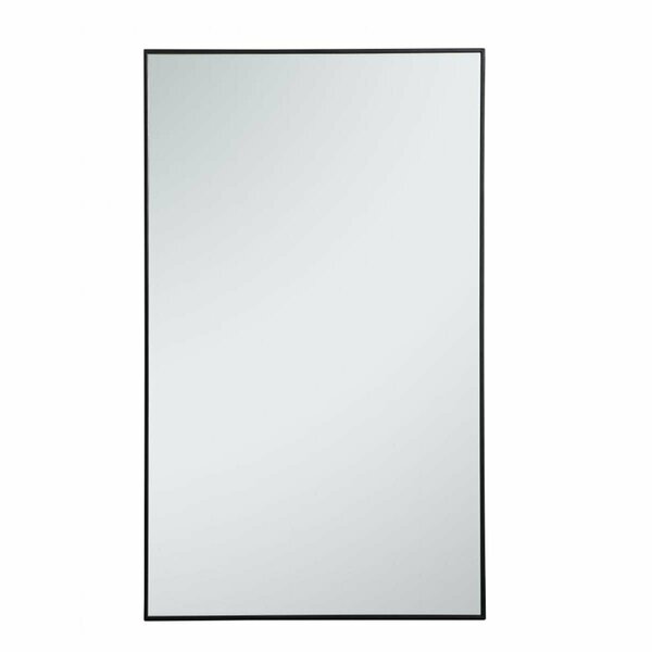 Elegant Decor 36 in. Metal Frame Rectangle Mirror in Black - 35.25 x 71.25 x 0.16 in. MR43660BK